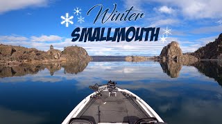 Winter Smallmouth Bass Fishing at Banks Lake Washington [upl. by Gall684]