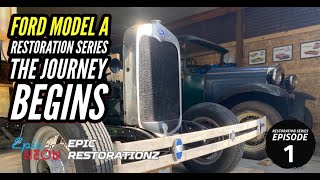 1930 Model A Ford Restoration  Build  Ep 1 The Journey Begins  Epic Neon  Epic Restorationz [upl. by Aisad]