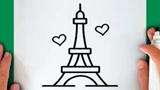 HOW TO DRAW THE EIFFEL TOWER [upl. by Namaan]