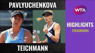 Anastasia Pavlyuchenkova vs Jil Teichmann  2020 Strasbourg Second Round  WTA Highlights [upl. by Aldric]