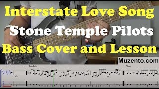 Stone Temple Pilots  Interstate Love Song  Bass Cover and Lesson [upl. by Gretta276]