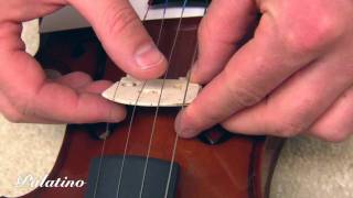 Palatino Violin Installing the Bridge [upl. by Severn]