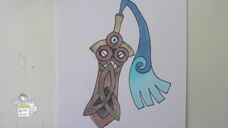 Tutorial How to draw Honedge from POkemon X Y ヒトツキ [upl. by Gerge]