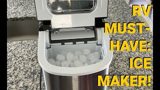 Why We Keep an Ice Maker in our RV Magic Chef Countertop Ice Maker Review [upl. by Sualk756]