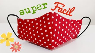 Como hacer un cubreboca caserotapabocas de tela fácilmascarilla en 5 minutos face mask tutorial [upl. by Alethea]