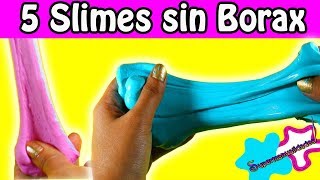 5 Slimes sin Borax y fáciles Slime comestible de 1 ingrediente 🌟Supermanualidades [upl. by Buffo191]