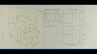 Orthographic projection  Technical drawing  Engineering drawing [upl. by Whittaker636]