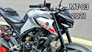 MEU TOP SPEED YAMAHA MT03 2021 [upl. by Anifled395]