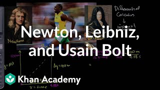 Newton Leibniz and Usain Bolt  Derivatives introduction  AP Calculus AB  Khan Academy [upl. by Esmaria]