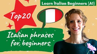 0 Learn Italian Beginners A1 Top 20 Italian phrases for beginners [upl. by Metcalf]