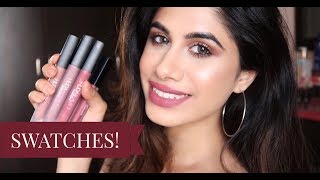 Huda Beauty Liquid Lipsticks  Swatches  Malvika Sitlani [upl. by Gunar174]