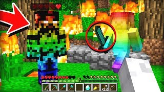 RAINBOW STEVE ATTACKS BOSS STEVE IN MINECRAFT [upl. by Moshell]