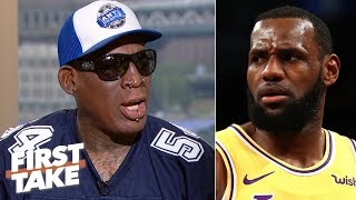 MJ is the GOAT over LeBron would average 50 points if he played today  Dennis Rodman  First Take [upl. by Athal]