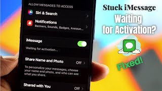 iMessage Waiting for Activation How to Fix iMessage Not Working Error on iPhone [upl. by Schnur]