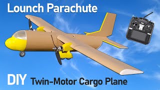 How To Make RC Cargo Airplane Diy Twin Motor Model Aircraft [upl. by Haldi]