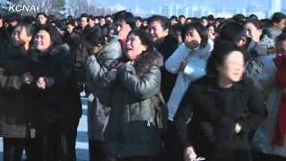 RAW North Koreans in Pyongyang mourn death of leader Kim Jongil 1 [upl. by Anneirb]