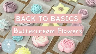 How to Pipe Buttercream Flowers  Piping tutorial  Georgias Cakes [upl. by Naziaf]