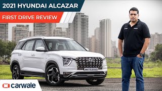 Hyundai Alcazar 6Seater Petrol AT SUV First Drive Review  More Than A 7Seater Creta  CarWale [upl. by Malvie]