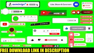 21 green screen subscribe button animation free download no copyright [upl. by Romito]