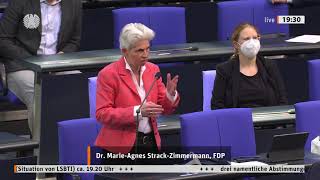 Kurzintervention von MarieAgnes StrackZimmermann zur LGBTQIDebatte im Bundestag gegen AfDHetze [upl. by Elly]