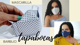 DIY Cómo hacer un Tapabocas  Cómo hacer Cubrebocas  Mascarilla 3D  Mascarilla de Tela  Barbijo [upl. by Emmons]