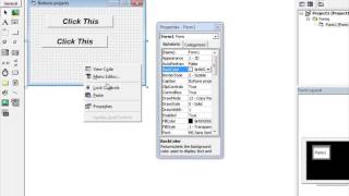 How to add Buttons in Visual Basic 6 0 [upl. by Anaihs420]