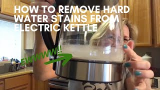 How to remove white hard water stains or film from kettle [upl. by Weikert]