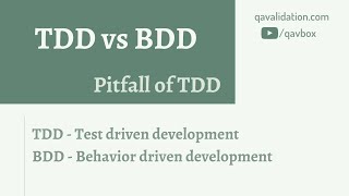 TDD  Test driven development vs BDD  Behavior driven development [upl. by Fatima]