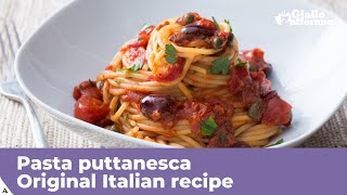 PASTA PUTTANESCA  Original Italian recipe [upl. by Mcmahon]