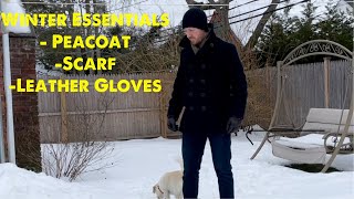 WINTER WARDROBE ESSENTIALS Peacoat Scarves Leather Gloves Merino Wool Sweaters [upl. by Yellat]