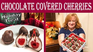 Easy Chocolate Covered Cherries  Holiday Treat [upl. by Ggerk]