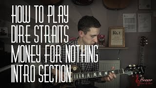 How to play Money For Nothing by Dire Straits  Intro Section  Guitar Lesson Tutorial with Tabs [upl. by Benedix]