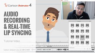 Cartoon Animator 4 Webcam Tutorial  Audio Recording and Realtime Lip Syncing [upl. by Sorcim]