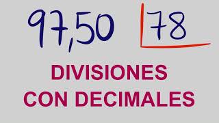 DIVISIONES DECIMALES  EJERCICIOS RESUELTOS [upl. by Nayrbo]