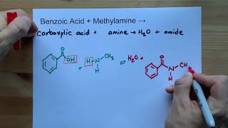 Benzoic Acid  Methylamine   Amide Reaction [upl. by Jaquenette]