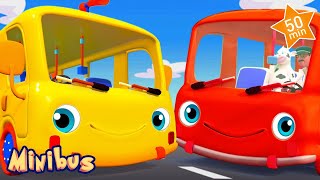 Wheels On The Bus  More Nursery Rhymes amp Kids Songs  Minibus [upl. by Gniliem]