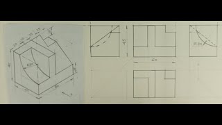 Orthographic projection  Technical drawing  Engineering drawing [upl. by Amle]