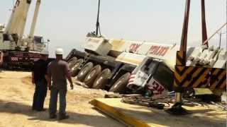 Crane accident Liebherr Ltm1200 Avi cranes Кран [upl. by Atiz902]