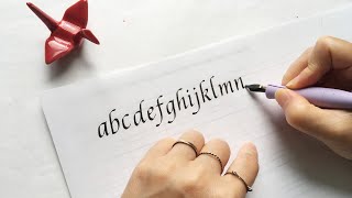 Italic Calligraphy Tutorial  Beginners Alphabet Demo [upl. by Noloc227]