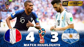 Argentina  France 34  World Cup 2018  Extended Highlights amp Goals 4K [upl. by Yaf]