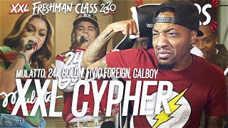 Fivio Foreign Calboy 24kGoldn and Mulattos 2020 XXL Freshman Cypher REACTION [upl. by Magda]