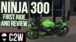 Ninja 300  First Ride and Review [upl. by Enwahs]