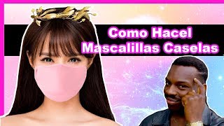 Como hacer MASCARILLAS de TELA Tapabocas barbijos cubrebocas FACIL en 3 min [upl. by Mcconaghy123]