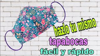 Cómo HACER UN TAPABOCAS DE TELAcomo HACER UNA MASCARILLA DE TELA [upl. by Nnayar628]