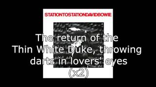 Station to Station  David Bowie  Lyrics [upl. by Hughett]