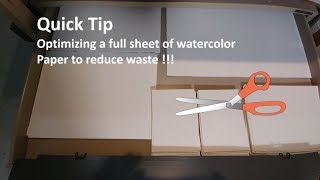 Transparent Watercolor Quick Tip Optimizing a full sheet of watercolor paper [upl. by Ynatirb]