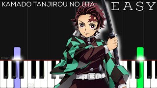 Demon Slayer  Kimetsu no Yaiba Ep19 ED  “Kamado Tanjiro no Uta”  EASY Piano Tutorial [upl. by Urien908]