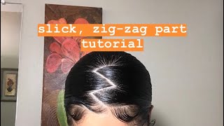 SLICK ZIGZAG PONYTAIL  EDGES [upl. by Asilana]