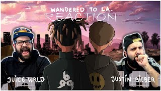 WHAT A COLLAB Juice WRLD amp Justin Bieber  Wandered To LA Official Audio  REACTION [upl. by Zippora]