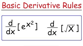 Basic Differentiation Rules For Derivatives [upl. by Aissatan]